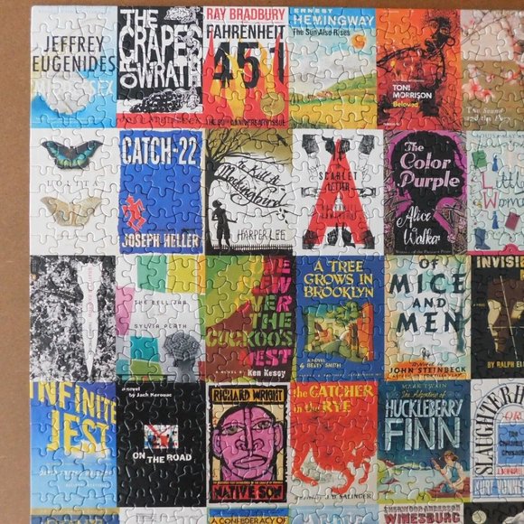 Re-Marks Great American Novels Jigsaw Puzzle 1000 pc 19x27 inches Book Covers - Picture 2 of 9